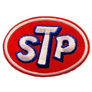 STP Motor Car Racing Oil 3in Embroidered Iron-on Patch
